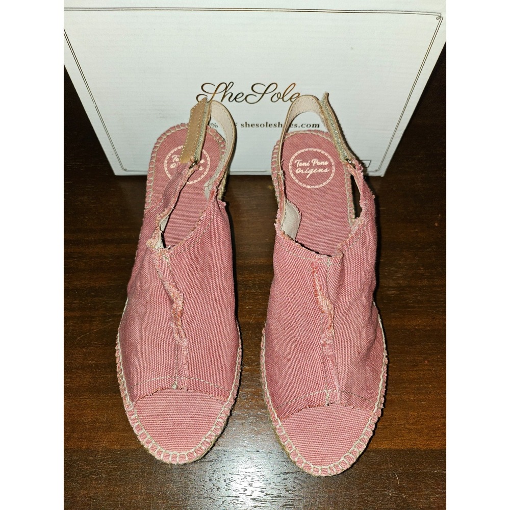 Toni Pons Origens Lugano Espadrille Wedge‎ Sandal blush Size 9.5/10 US 41 EU